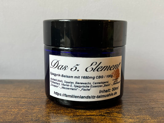 Das 5. Element - spagyrisches Fichtenharz&CBG-Aromabalsam